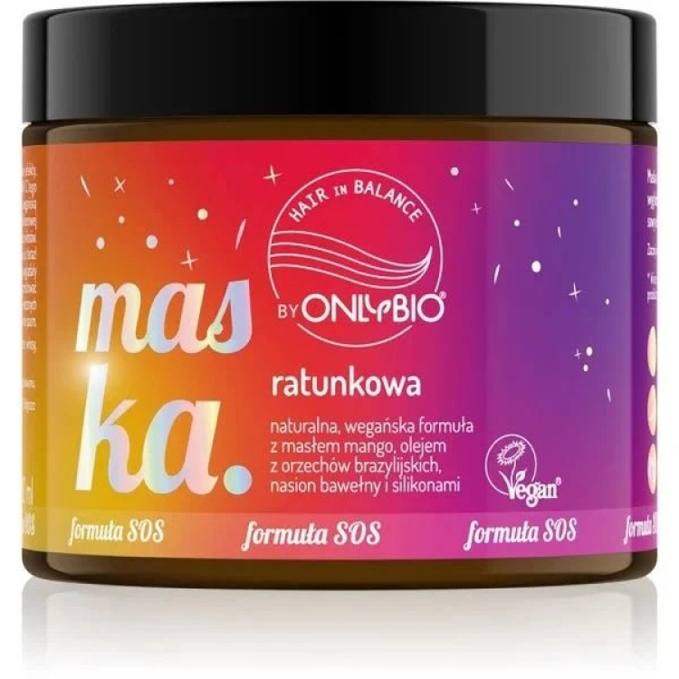 OnlyBio Hair in Balance Ratunkowa maska do włosów o różnej porowatości 200ml OnlyBio Hair in Balance Ratunkowa maska do włosów o różnej porowatości 200ml