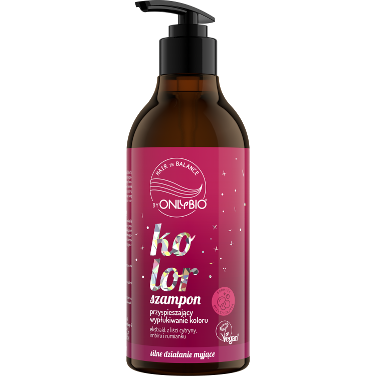 ONLYBIO HAIR IN BALANCE Kolor Szampon przyspieszający wypłukiwanie koloru 400 ml ONLYBIO HAIR IN BALANCE Kolor Szampon przyspieszający wypłukiwanie koloru 400 ml