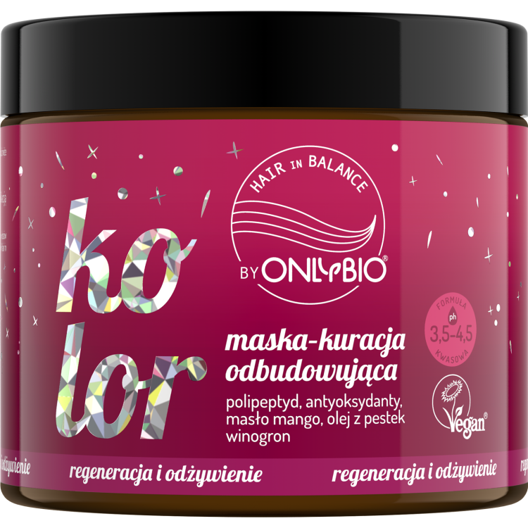 ONLYBIO HAIR IN BALANCE Kolor Maska - kuracja odbudowująca 280 ML ONLYBIO HAIR IN BALANCE Kolor Maska - kuracja odbudowująca 280 ML