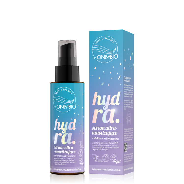 ONLYBIO HAIR IN BALANCE HYDRA  Serum ultranawilżające z efektem nabłyszczenia, 100ml