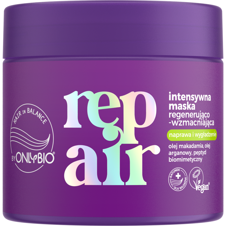 ONLYBIO HAIR IN BALANCE REPAIR Intensywna maska regenerująco-wzmacniająca 280ml