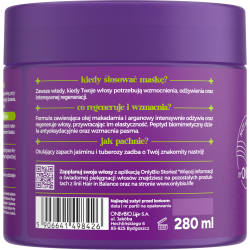 ONLYBIO HAIR IN BALANCE REPAIR Intensywna maska regenerująco-wzmacniająca 280ml