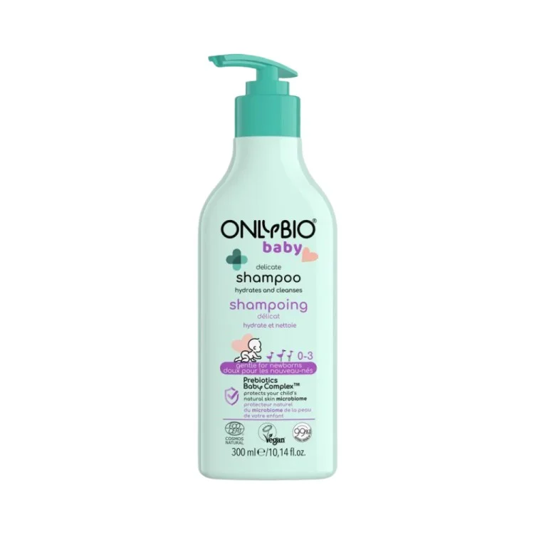 OnlyBio Baby Delikatny szampon dla skóry wrażliwej i delikatnej od pierwszego dnia życia 300ml OnlyBio Baby Delikatny szampon dla skóry wrażliwej i delikatnej od pierwszego dnia życia 300ml