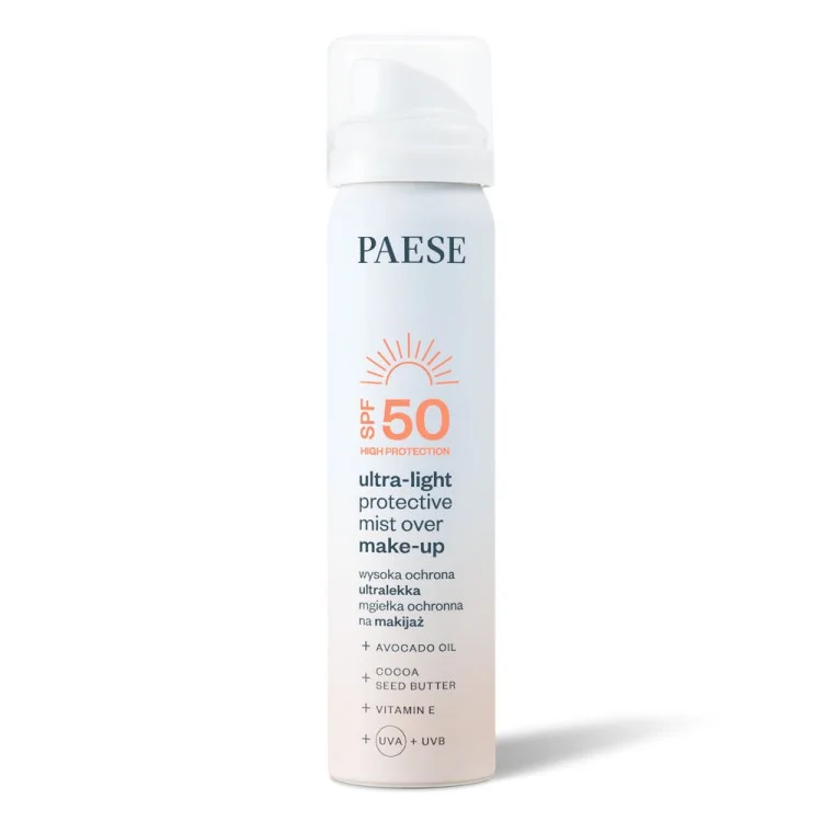 PAESE ULTRALEKKA MGIEŁKA OCHRONNA NA MAKIJAŻ SPF 50 75 ml PAESE ULTRALEKKA MGIEŁKA OCHRONNA NA MAKIJAŻ SPF 50 75 ml