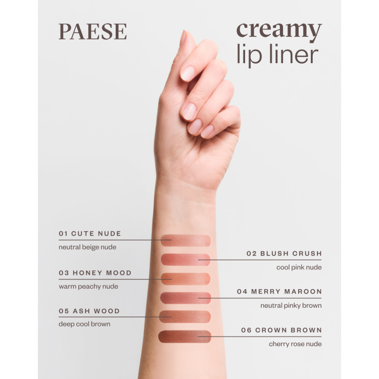 PAESE TASTY LIPS Kremowa konturówka do ust 02 BLUSH CRUSH 0.6g PAESE TASTY LIPS Kremowa konturówka do ust 02 BLUSH CRUSH 0.6g
