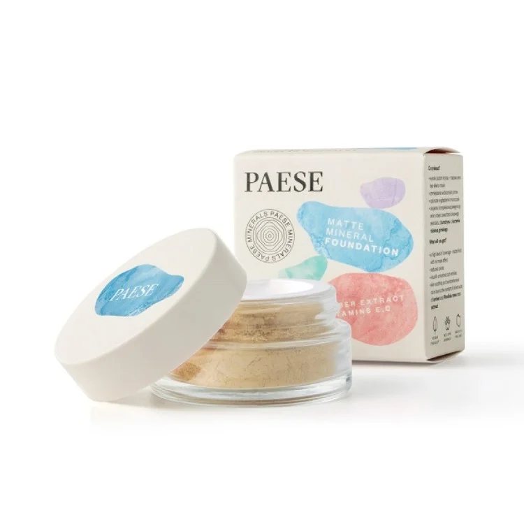 PAESE MINERALS Matujący podkład mineralny 104W HONEY PAESE MINERALS Matujący podkład mineralny 104W HONEY
