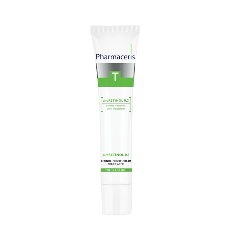 PHARMACERIS T Krem z retinolem na trądzik wieku dorosłego na noc pure RETINOL 0.3, 40ml PHARMACERIS T Krem z retinolem na trądzik wieku dorosłego na noc pure RETINOL 0.3, 40ml