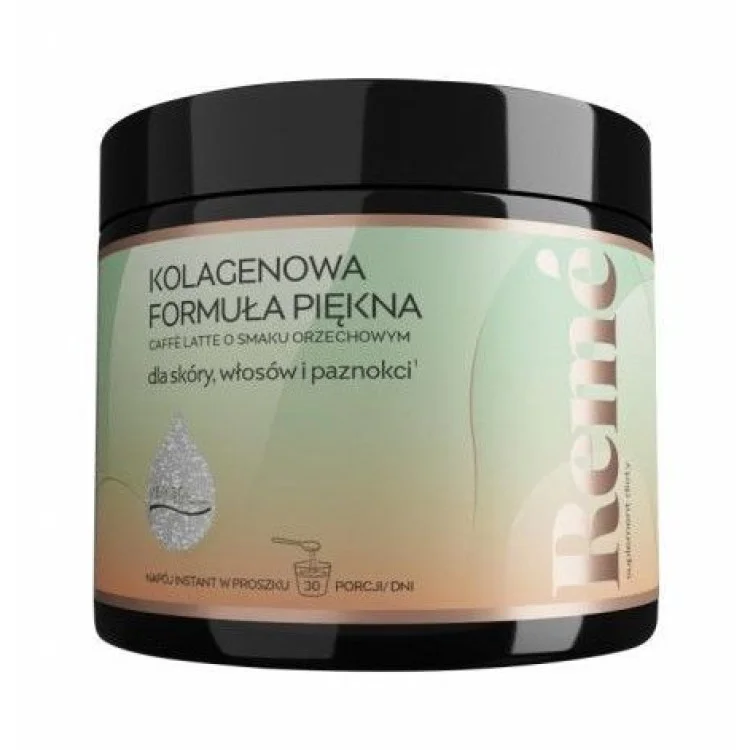 REME KOLAGEN DO PICIA Z FORMUŁĄ PIĘKNA CAFFE LATTE O SMAKU ORZECHOWYM 30 porcji REME KOLAGEN DO PICIA Z FORMUŁĄ PIĘKNA CAFFE LATTE O SMAKU ORZECHOWYM 30 porcji