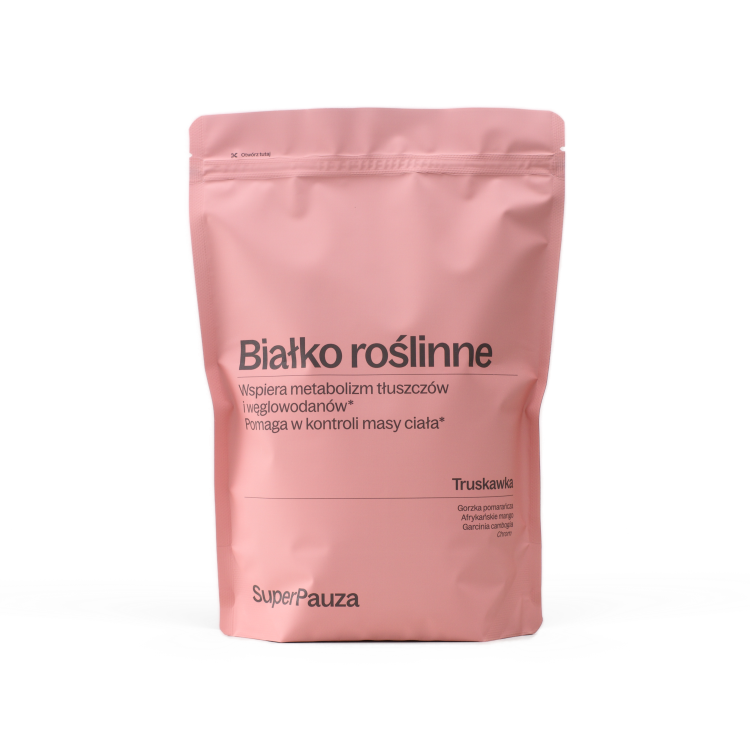 SUPERPAUZA Białko roślinne Super redukcja - Truskawka 750 g SUPERPAUZA Białko roślinne Super redukcja - Truskawka 750 g