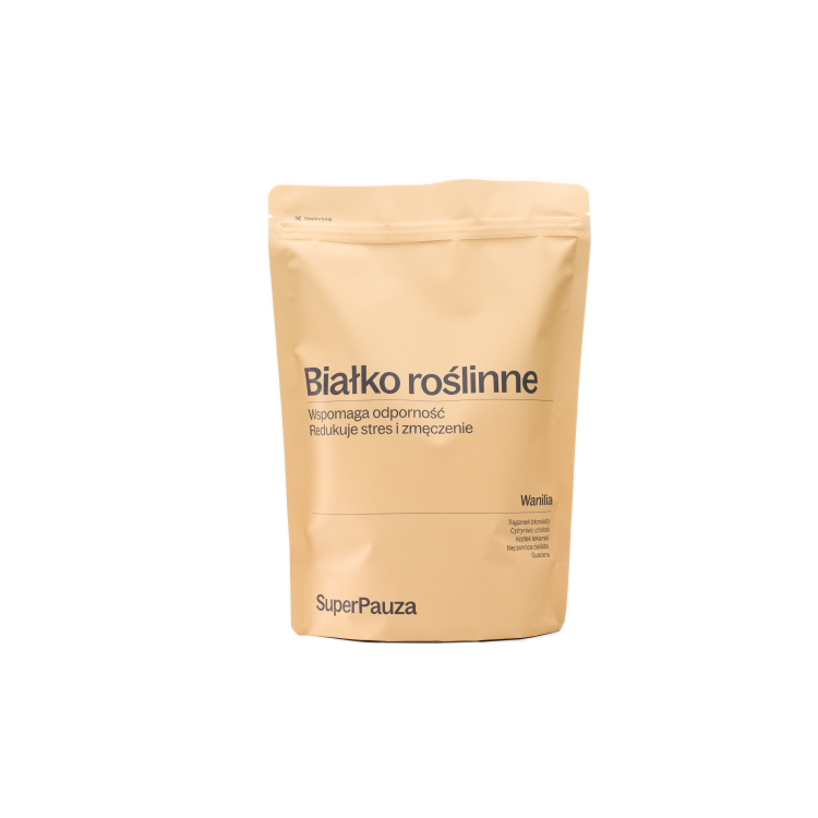 SUPERPAUZA Białko roślinne Super regeneracja - Wanilia 750 g SUPERPAUZA Białko roślinne Super regeneracja - Wanilia 750 g