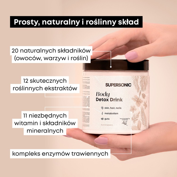 SUPERSONIC BODY DETOX DRINK o smaku wiśni 336g