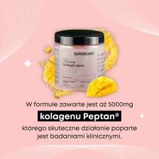 SUPERSONIC BEAUTY COLLAGEN DRINK Z KWASEM HIALURONOWYM I ELEKTROLITAMI O SMAKU MANGO 180G