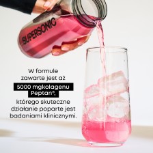 SUPERSONIC BEAUTY COLLAGEN DRINK Z KWASEM HIALURONOWYM I ELEKTROLITAMI O SMAKU PORZECZKI I MIĘTY 180G 