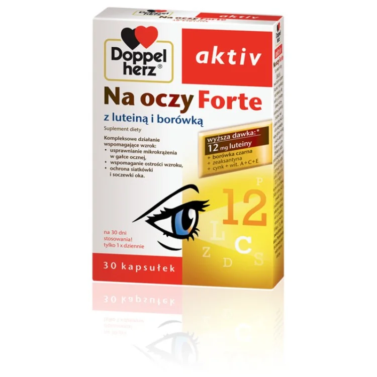 Doppelherz aktiv Na oczy Forte z luteiną i borówką 30 kaps, 35g