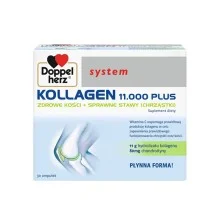 Doppelherz System Kollagen 11.000 PLUS - Płynna formuła 30 ampułek x 25 ml