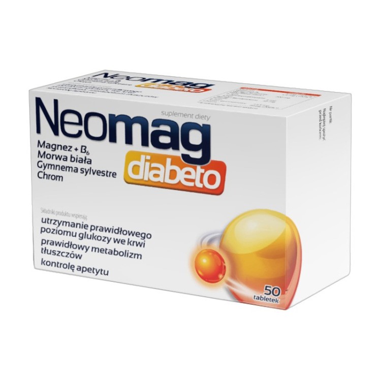 NEOMAG DIABETO, magnez dla cukrzyków, 50 tabletek