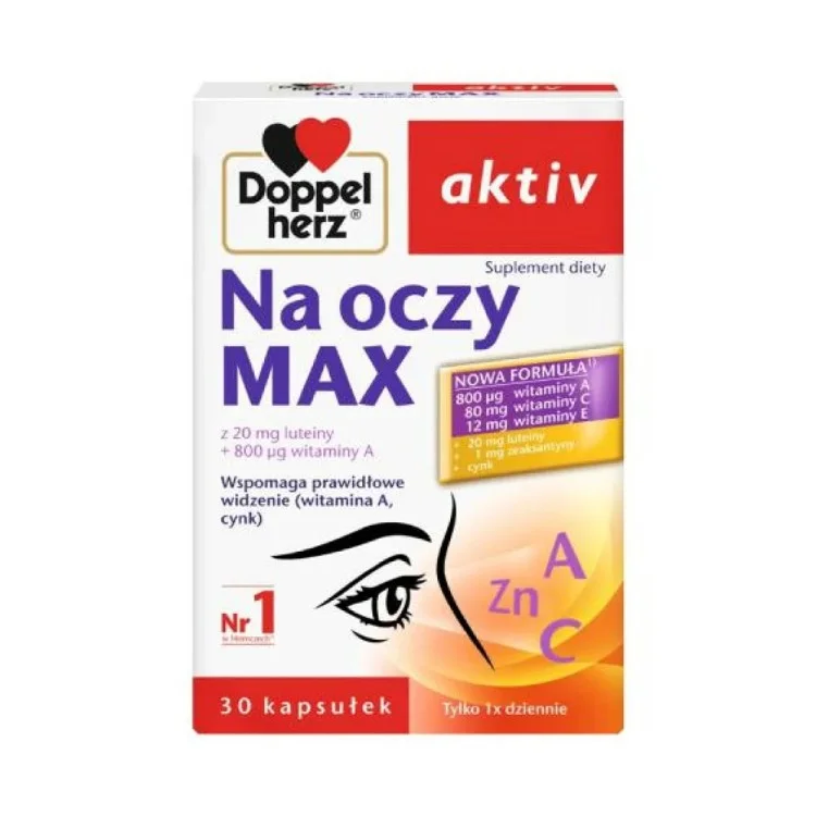 Doppelherz aktiv Na oczy MAX 30 kapsulek Doppelherz aktiv Na oczy MAX 30 kapsulek