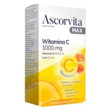 ZDROVIT Ascorvita Max Wit C + Wit D + Cynk 30 tabletek EXP: 12.2025 ZDROVIT Ascorvita Max Wit C + Wit D + Cynk 30 tabletek EXP: 12.2025