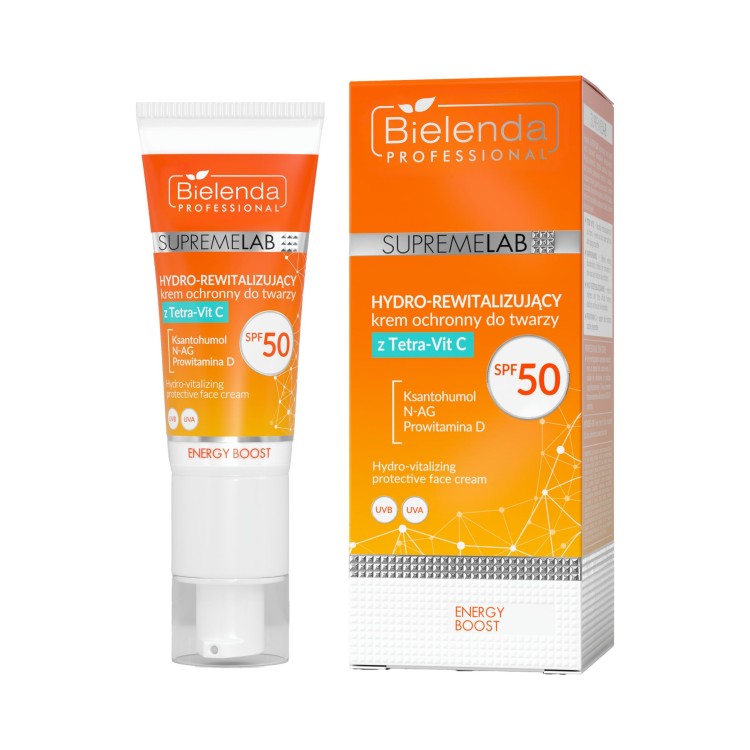 SUPREMELAB HYDRO-REWITALIZUJĄCY KREM OCHRONNY DO TWARZY Z TETRA-VIT C SPF 50 40ML