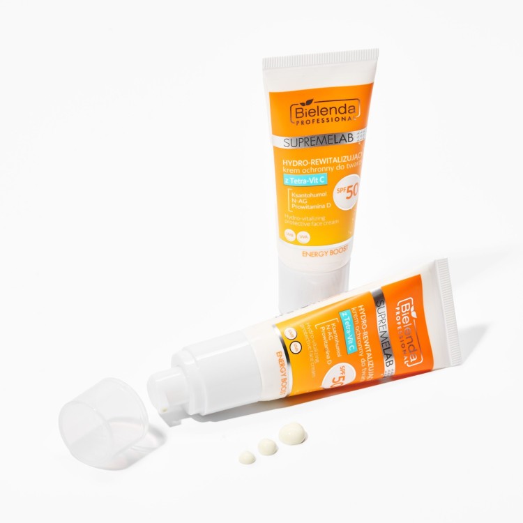 SUPREMELAB HYDRO-REWITALIZUJĄCY KREM OCHRONNY DO TWARZY Z TETRA-VIT C SPF 50 40ML