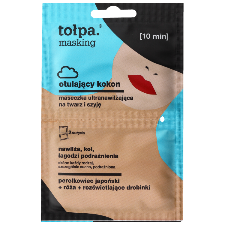 TOLPA MASKING WRAP COCOON maseczka ultranawilżająca na twarz i szyję, 2x5 ml