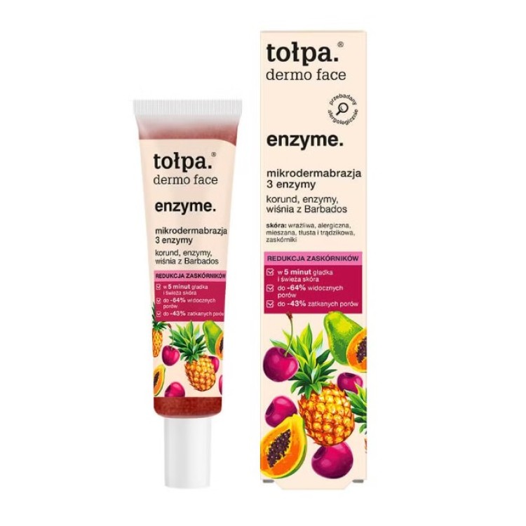 TOLPA DERMO FACE ENZYME mikrodermabrazja 3 enzymy 40 ml TOLPA DERMO FACE ENZYME mikrodermabrazja 3 enzymy 40 ml