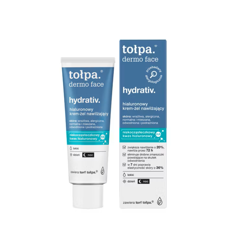 TOLPA DERMO FACE HYDRATIV hialuronowy krem-żel nawilżający, lekki, dzień/noc 40ml