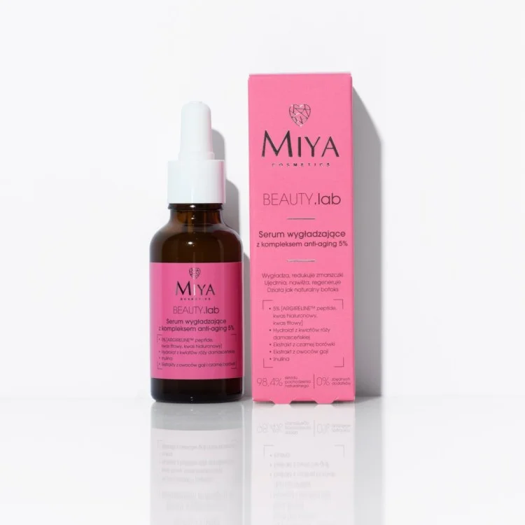 Miya Cosmetics BEAUTY.lab Serum wygładzające z 5% kompleksem przeciwstarzeniowym 30ml Miya Cosmetics BEAUTY.lab Serum wygładzające z 5% kompleksem przeciwstarzeniowym 30ml