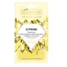 BIELENDA CRYSTAL GLOW CITRINE Maseczka odświeżająco-detoksykująca z efektem shimmer, 8g