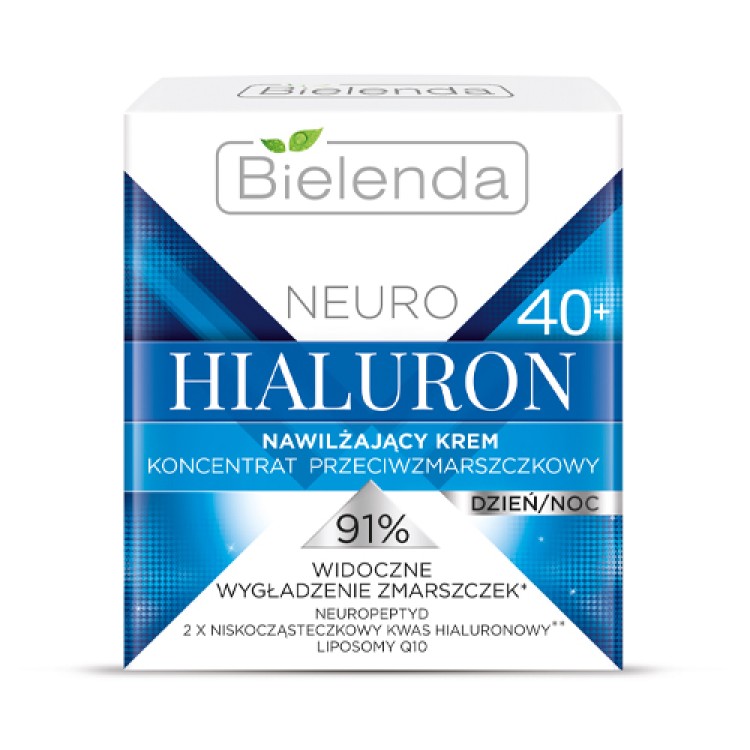 Bielenda NEURO HIALURON Nawilżający krem – koncentrat przeciwzmarszczkowy 40+ dzień/noc