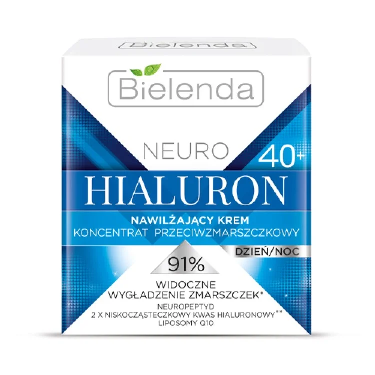 Bielenda NEURO HIALURON Nawilżający krem – koncentrat przeciwzmarszczkowy 40+ dzień/noc Bielenda NEURO HIALURON Nawilżający krem – koncentrat przeciwzmarszczkowy 40+ dzień/noc