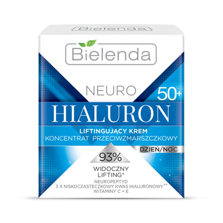 BIELENDA NEURO HIALURON Liftingujący krem - koncentrat przeciwzmarszczkowy 50+ dzień/noc 50 ml