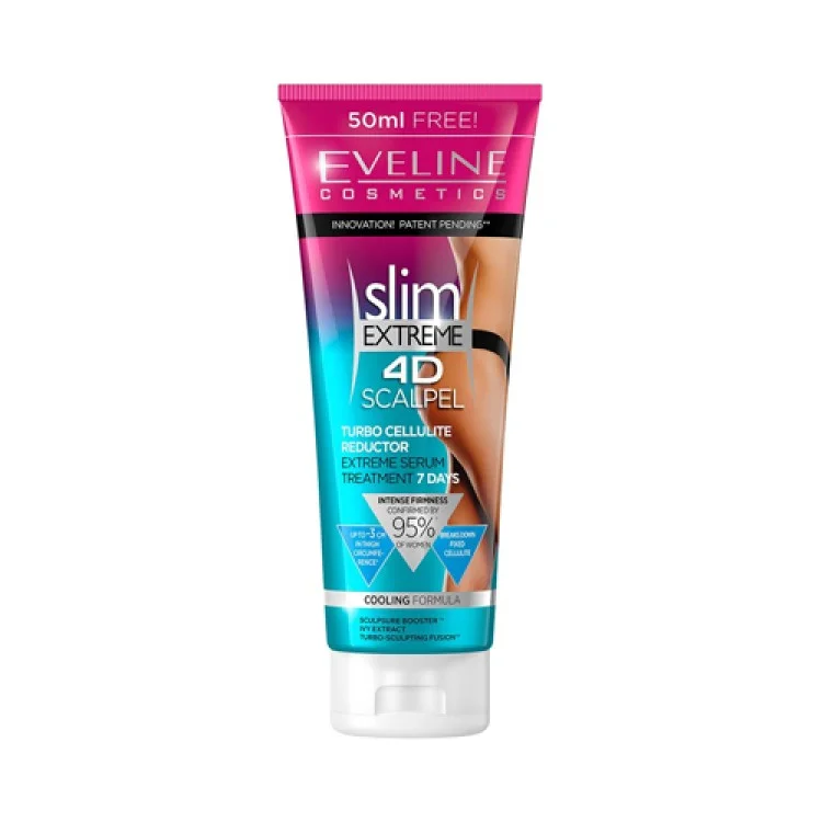 Eveline SLIM EXTREME 4D SCALPEL TURBO REDUKTOR CELLULITU EKSTREMALNA TERAPIA 7 DNI, 250 ML Eveline SLIM EXTREME 4D SCALPEL TURBO REDUKTOR CELLULITU EKSTREMALNA TERAPIA 7 DNI, 250 ML