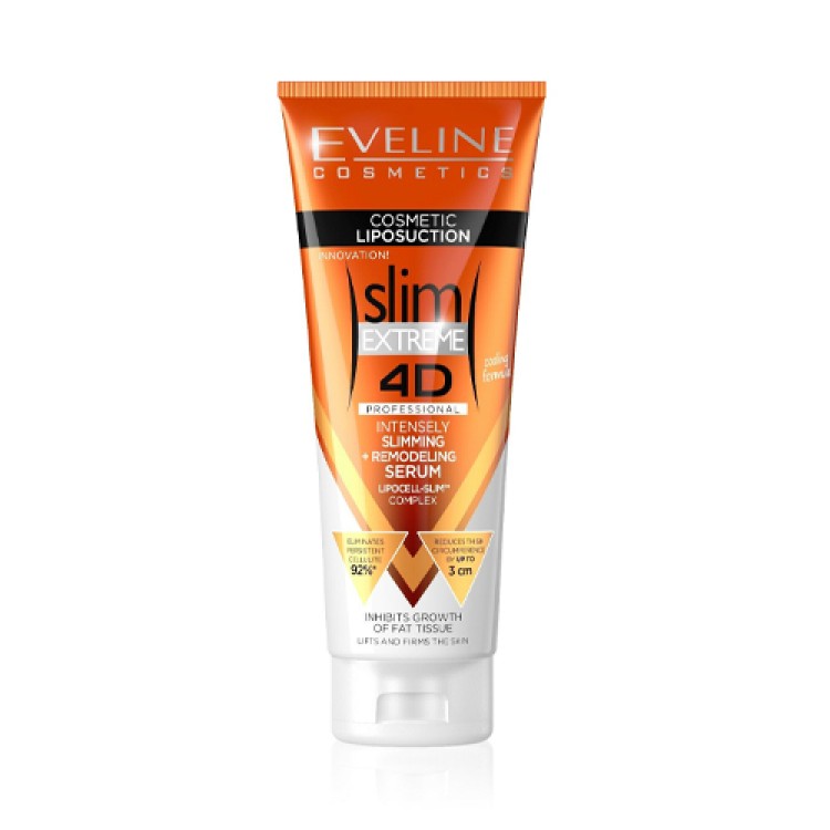 EVELINE SLIM EXTREME 4D LIPOSUKCJA INTENSYWNIE WYSZCZUPLAJĄCE I MODELUJĄCE SERUM 250 ML