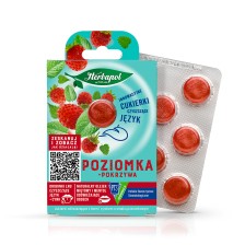 Cukierki o smaku poziomki z pokrzywą