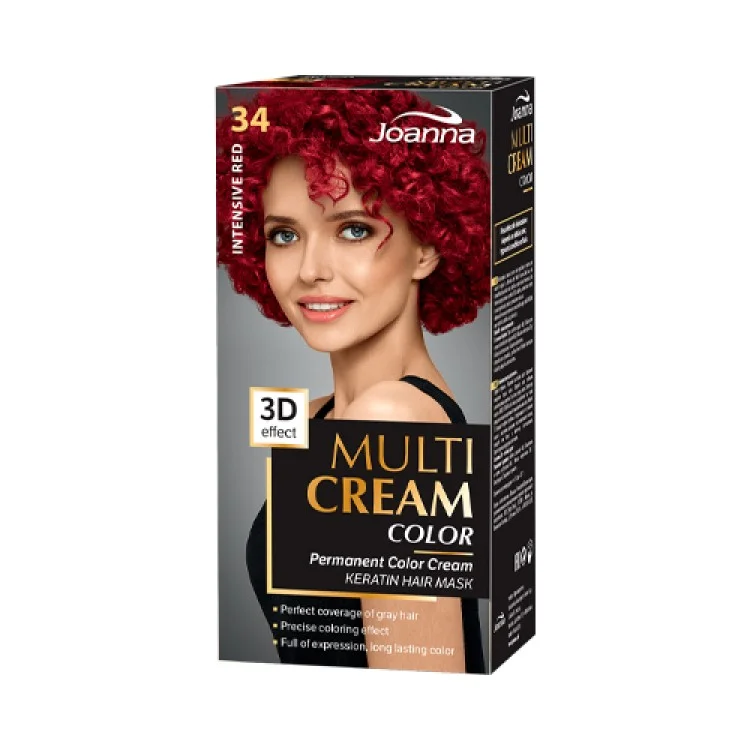 JOANNA MULTI CREAM COLOR, 34 - INTENSYWNA CZERWIEŃ JOANNA MULTI CREAM COLOR, 34 - INTENSYWNA CZERWIEŃ