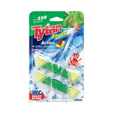 TYTAN Kostka toaletowa do WC Tytan Action 3 zapach lesny 2x40g TYTAN Kostka toaletowa do WC Tytan Action 3 zapach lesny 2x40g