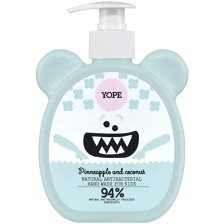 Yope Naturalne antybakteryjne mydło do rąk dla dzieci Ananas i Kokos 400ml Yope Naturalne antybakteryjne mydło do rąk dla dzieci Ananas i Kokos 400ml